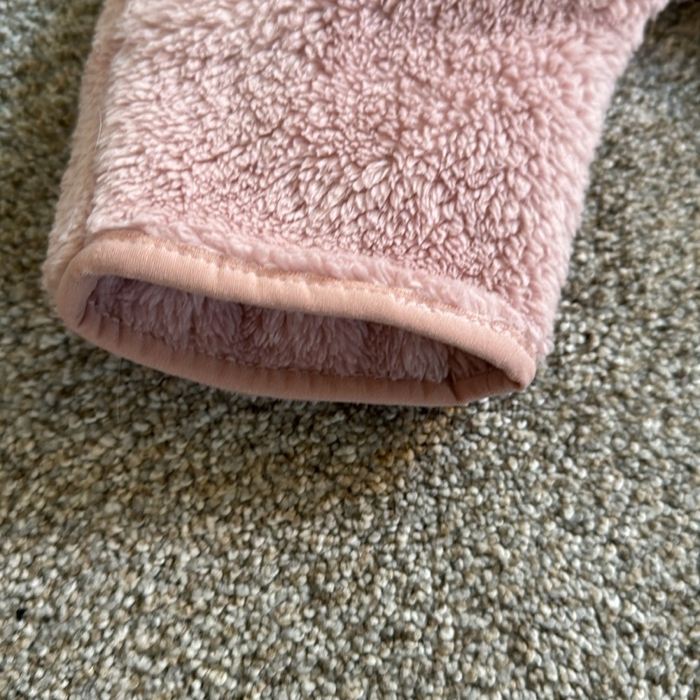 Hanna Andersson pink marshmallow baby zip fleece Sherpa onesie 3 - 6 mos - Picture 8 of 12